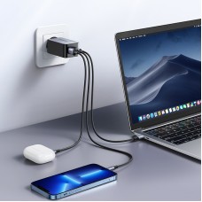 Зарядний пристрій 3xUSB 65W (2хUSB-C+USB-A) Gan CD244 Сірий Ugreen (10335) Зарядний пристрій 3xUSB 65W (2хUSB-C+USB-A) Gan CD244 Сірий Ugreen (10335)