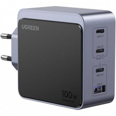 Зарядний пристрій 4xUSB 100W (3xUSB-C+USB-A) Gan Nexode Fast Charger Сірий X565 Ugreen (35043)