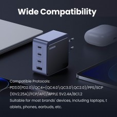 Зарядний пристрій 4xUSB 100W (3xUSB-C+USB-A) Gan Nexode Fast Charger Сірий X565 Ugreen (35043)