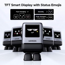 Зарядний пристрій 4xUSB 100W (3xUSB-C+USB-A) Gan Robot tech Fast Charger Сірий X688 Ugreen (45515B)