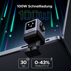 Зарядний пристрій 4xUSB 100W (3xUSB-C+USB-A) Gan Robot tech Fast Charger Сірий X688 Ugreen (45515B)