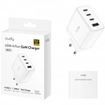 Зарядний пристрій 4xUSB 65W (GaN 1хUSB-C QC+PD 3.0 вилка ЄС для iPhone 12) Cudy (CH70)
