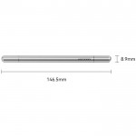 Стилус-ручка для ємнісних екранів 2-в-1 Stylus Pen Gray Aluminum Alloy Type Vention (KQMH0)