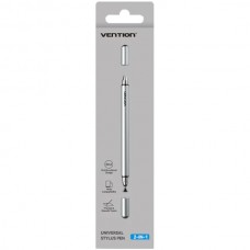 Стилус-ручка для ємнісних екранів 2-в-1 Stylus Pen Gray Aluminum Alloy Type Vention (KQMH0)