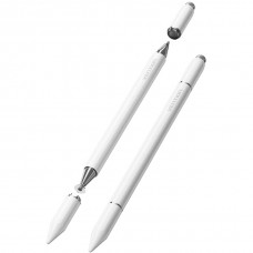 Стилус-ручка для ємнісних екранів 3-в-1 Magnetic Stylus Pen White Aluminum Alloy Type Vention (KQLW0)