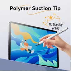 Стилус-ручка для ємнісних екранів 3-в-1 Magnetic Stylus Pen White Aluminum Alloy Type Vention (KQLW0)