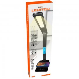 LED лампа настільна Media-Tech LEDITOU MT222K 4W 6500K 15W QI з вбудованим WRL чорна (MT222K) LED лампа настільна Media-Tech LEDITOU MT222K 4W 6500K 15W QI з вбудованим WRL чорна (MT222K)