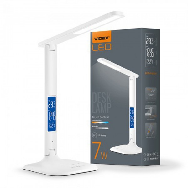 LED лампа настільна VIDEX VL-TF05W 7W 3000-5500K 220V (24714)
