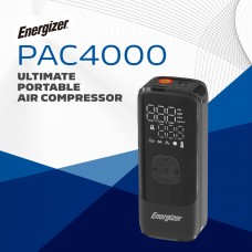 Автомобільний портативний компресор Energizer PAC4000 150 PSI Power Bank 2000 mAh Black (PAC4000)
