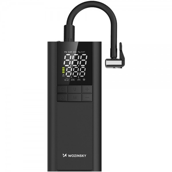 Автомобільний портативний компресор Wozinsky WPEP-8000 150 PSI Power Bank 8000 мАг Black (5907769384226)