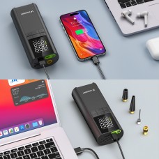 Автомобільний портативний компресор Wozinsky WPEP-8000 150 PSI Power Bank 8000 мАг Black (5907769384226)