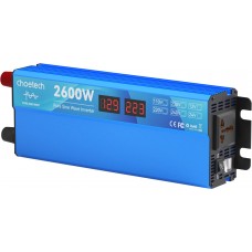 Інвертор автомобільний Choetech 12\220V 2600W (1300Вт) чиста синусоїда (CJ2600Q-V2)
