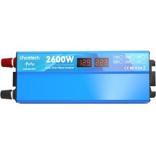 Інвертор автомобільний Choetech 12\220V 2600W (1300Вт) чиста синусоїда (CJ2600Q-V2)