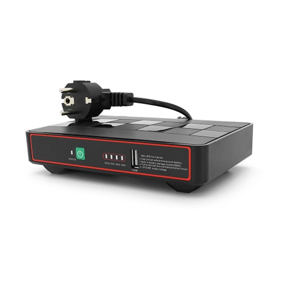 ДБЖ Green Wave Ecoputer-P60W для роутерів /PON/POE, 12V/USB-2A, 12000MAh Black