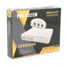 ДБЖ MIni Ups для роутерів /POE-432EM, outputs: DC 9В/12В, POE 15В/24В, USB DC 5В/2A, 10400MAh