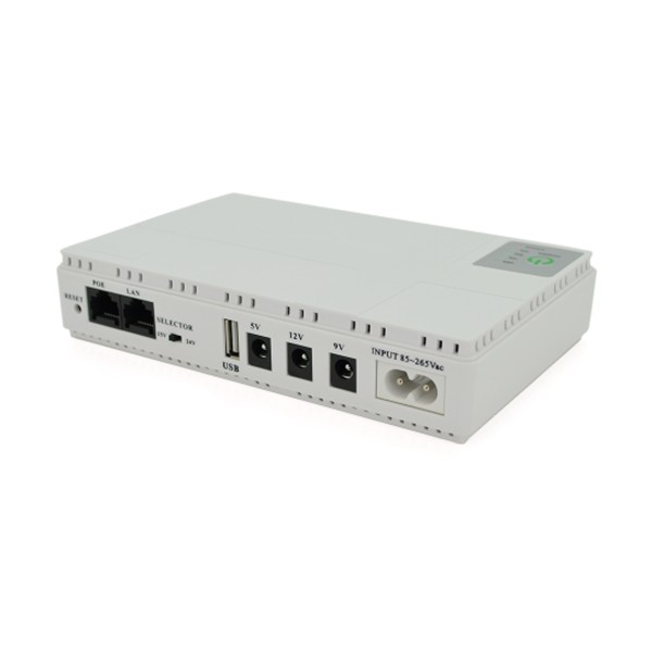ДБЖ UPS-18W DC1018P для роутерів /PON/POE-430, 5//9/12V, 1A, 10400MAh White