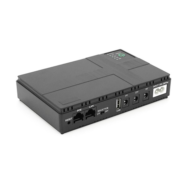 ДБЖ UPS-36W DC1036P для роутерів /PON/POE-430, 5/9/12V, 1A/2А, 10400мAh, Black