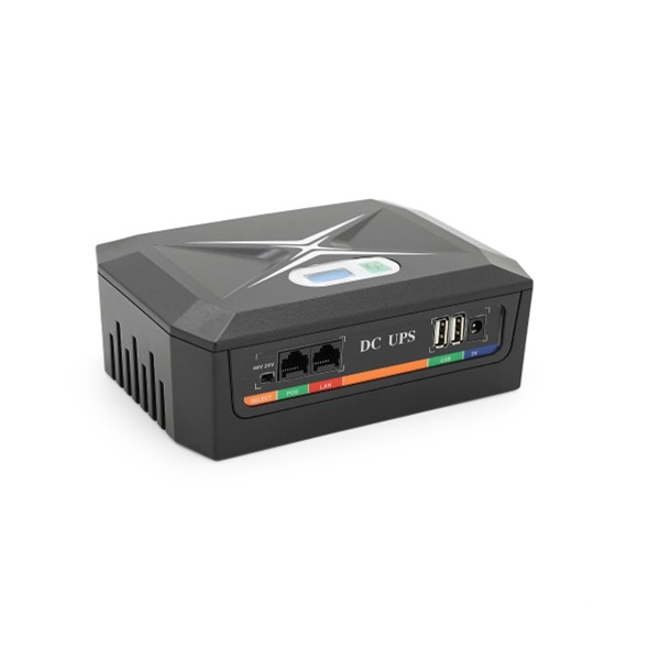 ДБЖ UPS-60W DCP-60W-17 для роутерів /PON/POE-430(15-24V), 5/9/12V, 17600мAh USB 3.0, Black