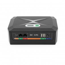 ДБЖ UPS-60W DCP-60W-20 для роутерів /PON/POE-430(15-24V), 5/9/12V, 20800мAh USB 3.0, Black