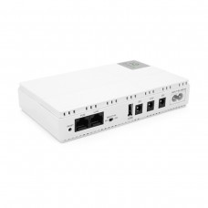ДБЖ для роутерів DC1018P, 18W, Output: USB-5V, DC-5V/9V/12V, POE-15/24V, 1/2A, Li-ion 10400mAh White