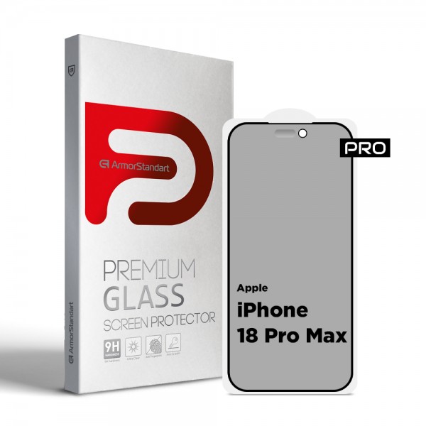 Захисне скло ArmorStandart Pro Anti-spy Matte для Apple iPhone 18 Pro Max (ARM92432)
