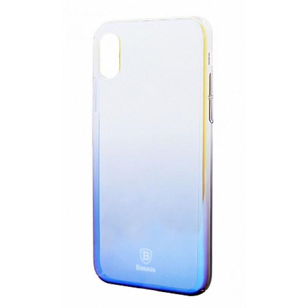 Чохол Baseus Glaze Case для Apple iPhone X/Xs Transparent Blue (WIAPIPHX-GC01)