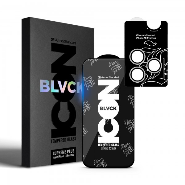 Захисне скло ArmorStandart Supreme Plus Black Icon для Apple iPhone 18 Pro Max (ARM91942)
