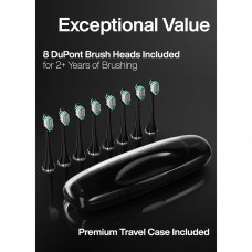 Електрична зубна щітка Aquasonic Black Series (8 Brush Heads, Travel Case)