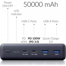 УМБ Voltero S50 50000mAh 2Type-C 2USB PD3.0 100W PPS 5A Black (8720828063200)