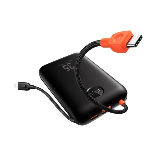УМБ VEGER K3 Built-in Cables PD 35W 30000mAh 1USB 1Type-C Black (W3018) (6977525750137)