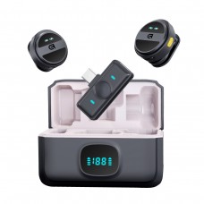 Беспроводной петличный микрофон с зарядным кейсом ArmorStandart ASM4 2in1 USB type-C black (ARM88480)