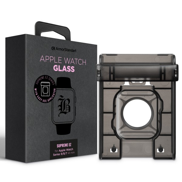 Захисне скло ArmorStandart Supreme Black Icon EZ для Apple Watch Series 9/8/7 41 mm (ARM91476)