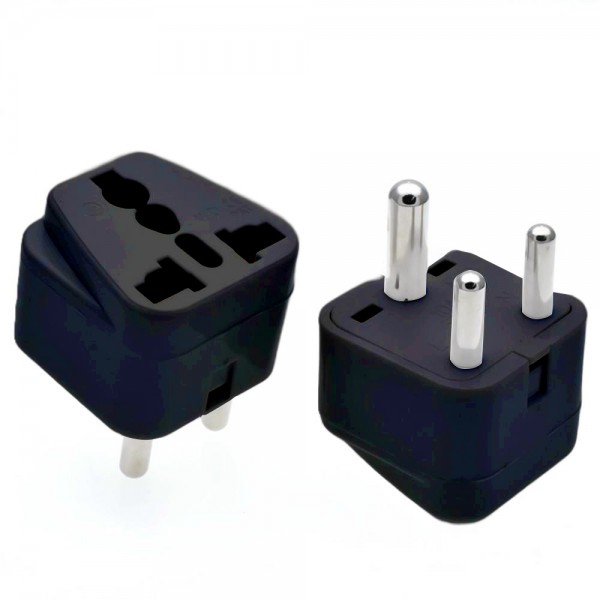 Переходник розетки EU-Female, UK-Male Black (ARM88383)