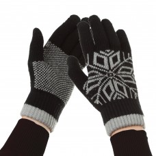 Перчатки ArmorStandart Touch Gloves Snowflake с орнаментом black (ARM59993)