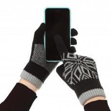Перчатки ArmorStandart Touch Gloves Snowflake с орнаментом black (ARM59993)