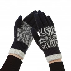 Перчатки ArmorStandart Touch Gloves Snowflake с орнаментом blue (ARM59994)