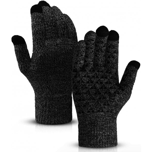 Перчатки для сенсорных экранов ArmorStandart Melange Grey/Black size XL (ARM59871)