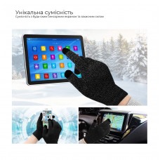 Перчатки для сенсорных экранов ArmorStandart Melange Grey/Black size XL (ARM59871)