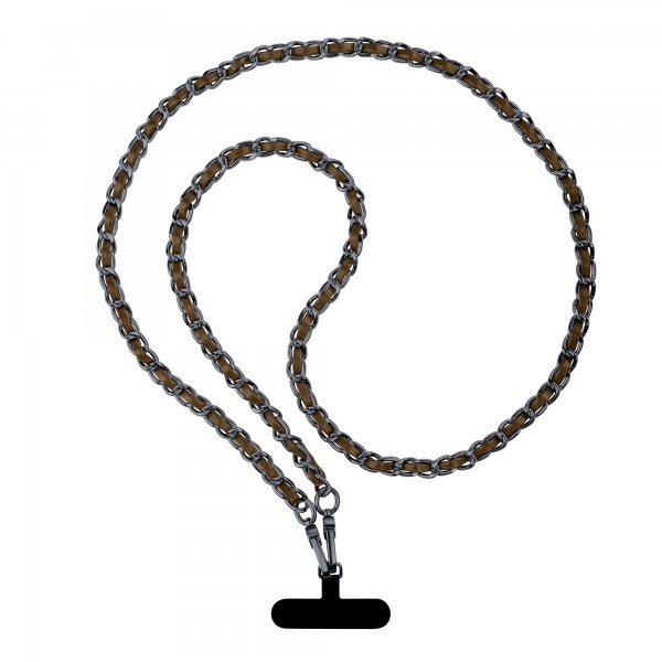 Ремешок для смартфона ArmorStandart Chain link Aged Ruthenium with Brown Leather (ARM77036)