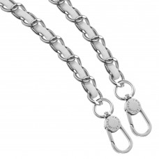 Ремешок для смартфона ArmorStandart Chain link Polished Silver with White Leather (ARM77034)