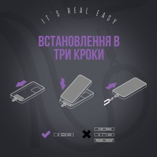 Ремешок для смартфона ArmorStandart Rope Black Amethyst with Clear holder (ARM91364)
