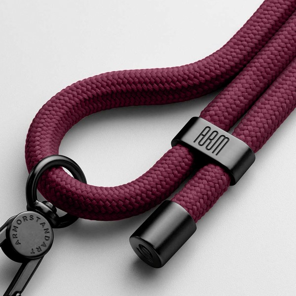 Ремешок для смартфона ArmorStandart Rope Black Burgundy with Clear holder (ARM91365)