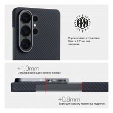 Чехол ArmorStandart BlackIcon Aramid Twill MagCase для Samsung S26 Ultra Black (ARM90147)