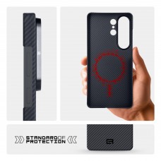 Чехол ArmorStandart BlackIcon Aramid Twill MagCase для Samsung S26 Ultra Black (ARM90147)