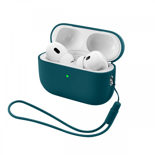 Чохол ArmorStandart Silicone Case with straps для Apple AirPods Pro 3 Dark Green (ARM91279)
