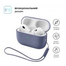 Чохол ArmorStandart Silicone Case with straps для Apple AirPods Pro 3 Dark Purple (ARM91280)