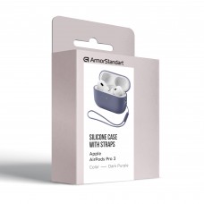 Чохол ArmorStandart Silicone Case with straps для Apple AirPods Pro 3 Dark Purple (ARM91280)