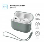 Чохол ArmorStandart Silicone Case with straps для Apple AirPods Pro 3 Grey (ARM91281)