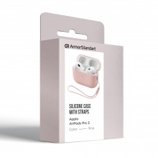Чохол ArmorStandart Silicone Case with straps для Apple AirPods Pro 3 Pink (ARM91283)