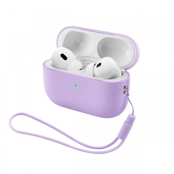 Чохол ArmorStandart Silicone Case with straps для Apple AirPods Pro 3 Pink Purple (ARM91284)
